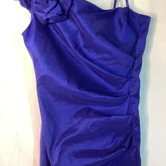 Hailey Longan by Adriana Papell One Shoulder Prom/Party Dress Sz 3/4 - Picture 8 of 9